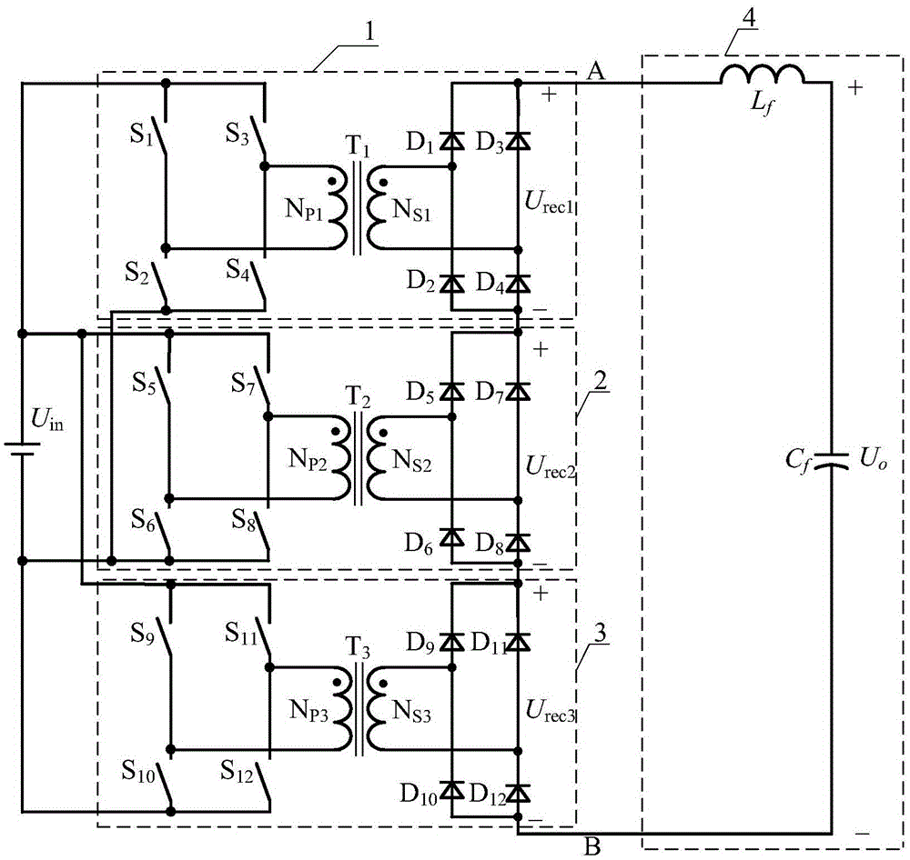 Control method of three-phase DC converter