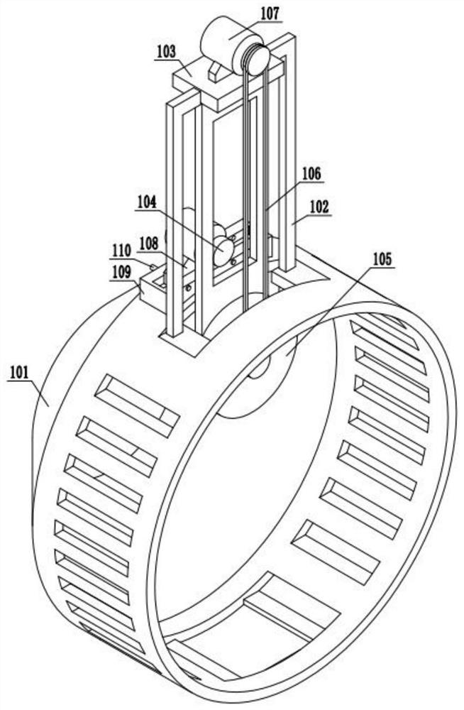 Pipe surface grinding processing device