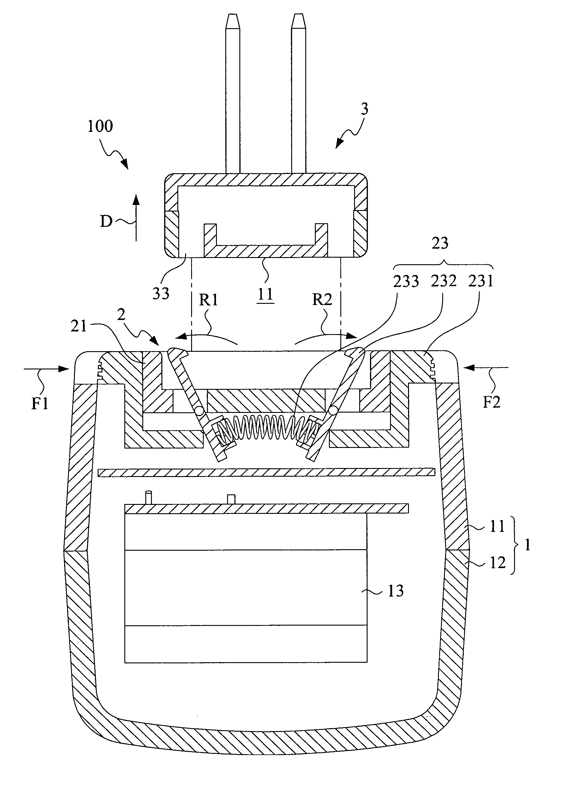 Electrical adapted with replaceable plug structure
