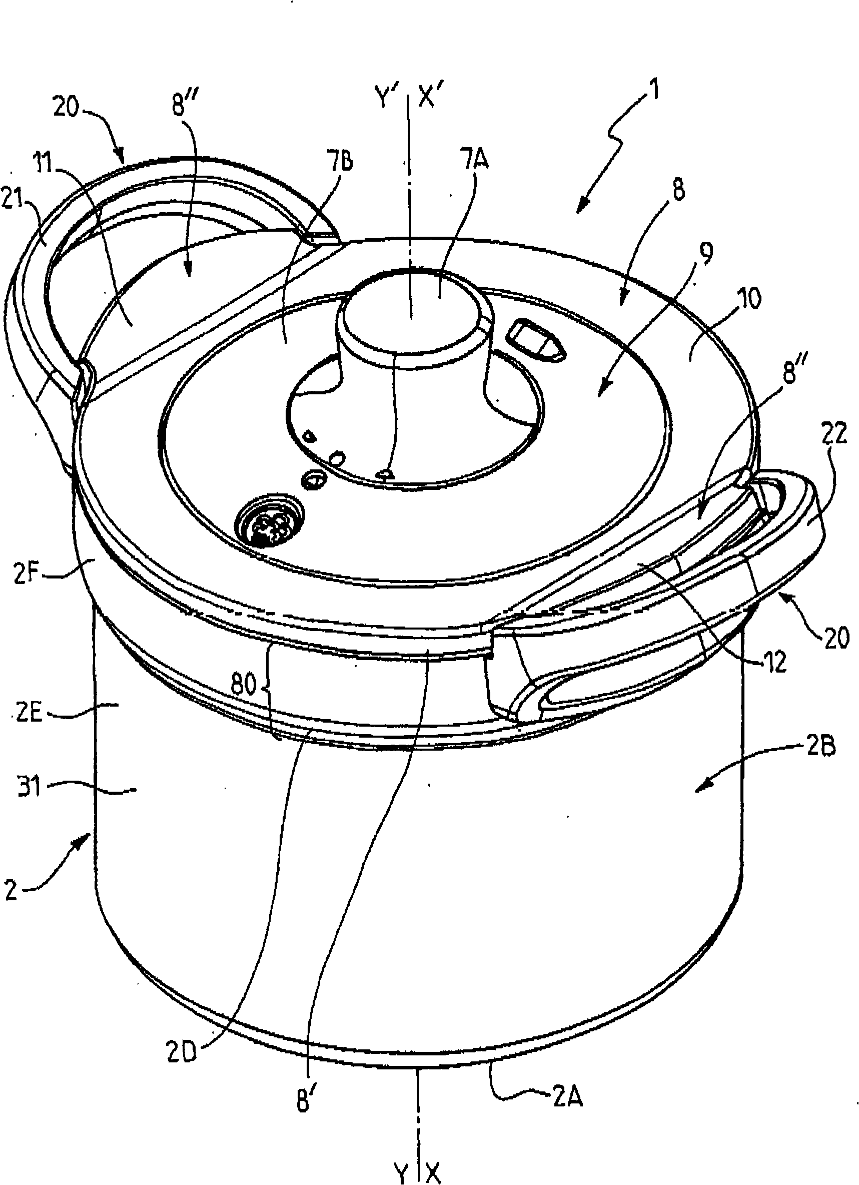 Pressure cooker with plastic material covering