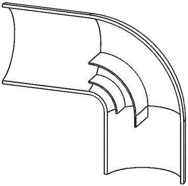 90-degree bent pipe guide piece arrangement method