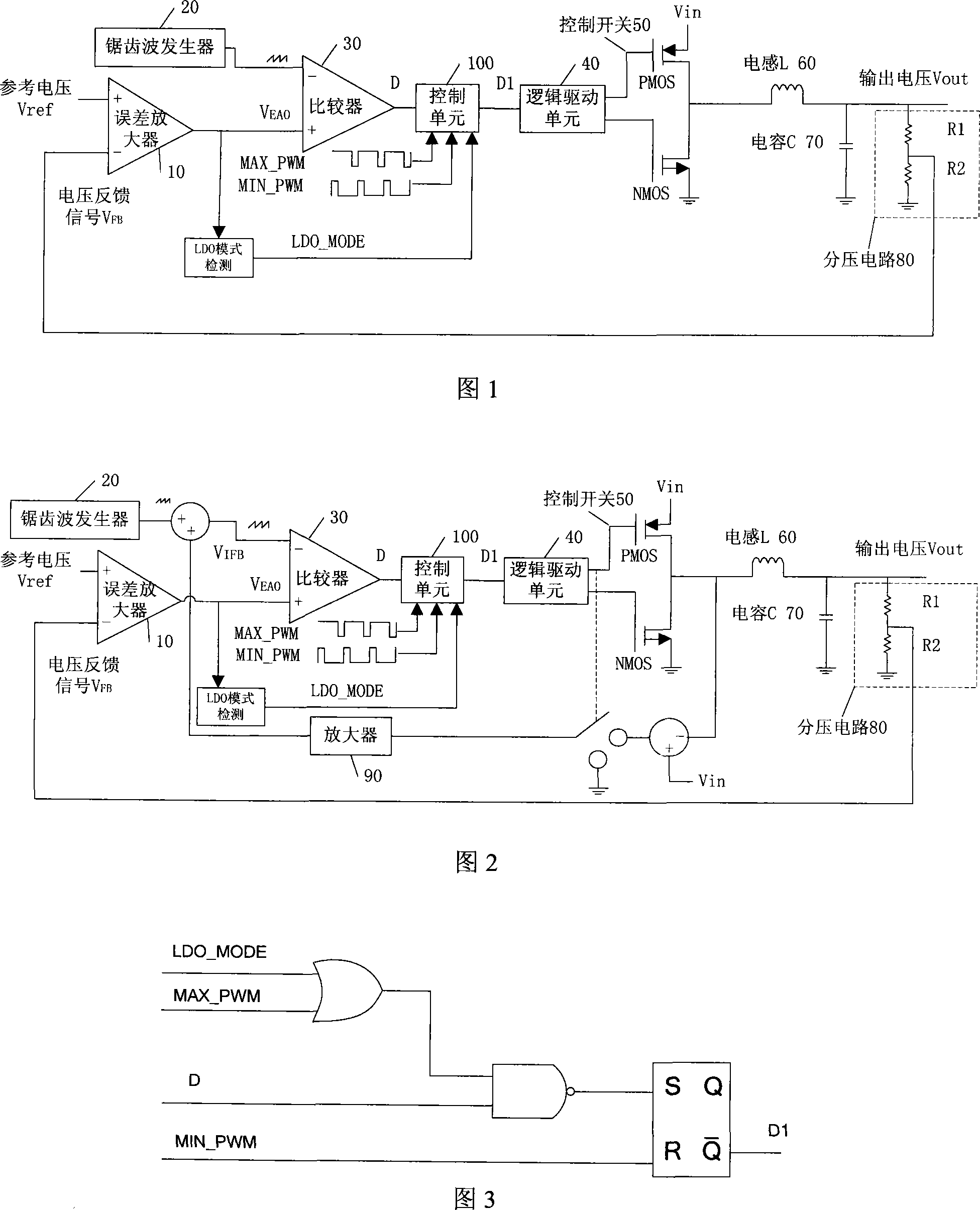 Direct current switch power supply control circuit