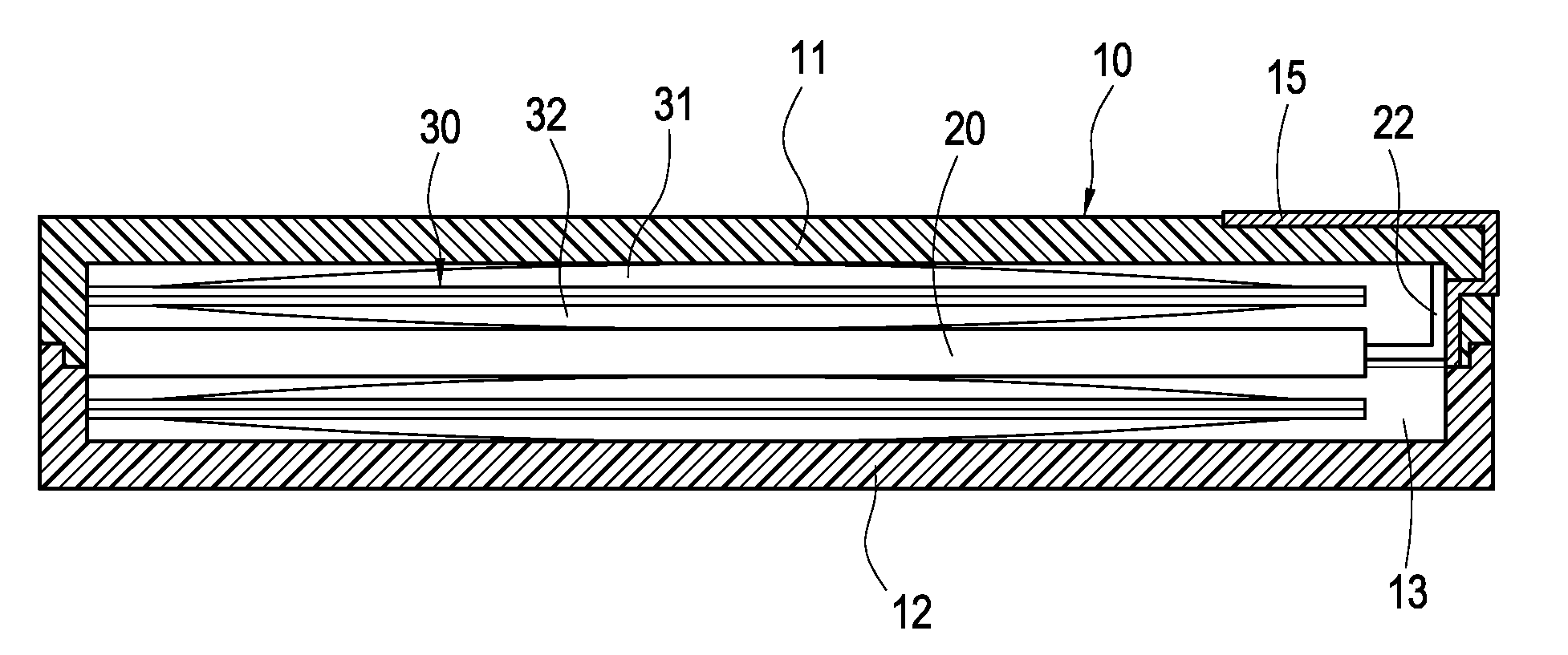 Battery Apparatus with Heat Absorbing Body