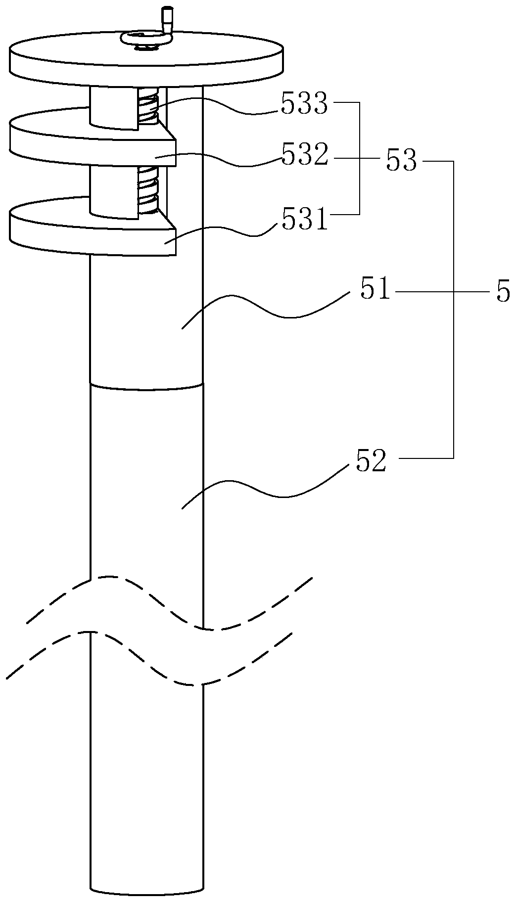 Installation structure for drainage pipeline and installation process thereof