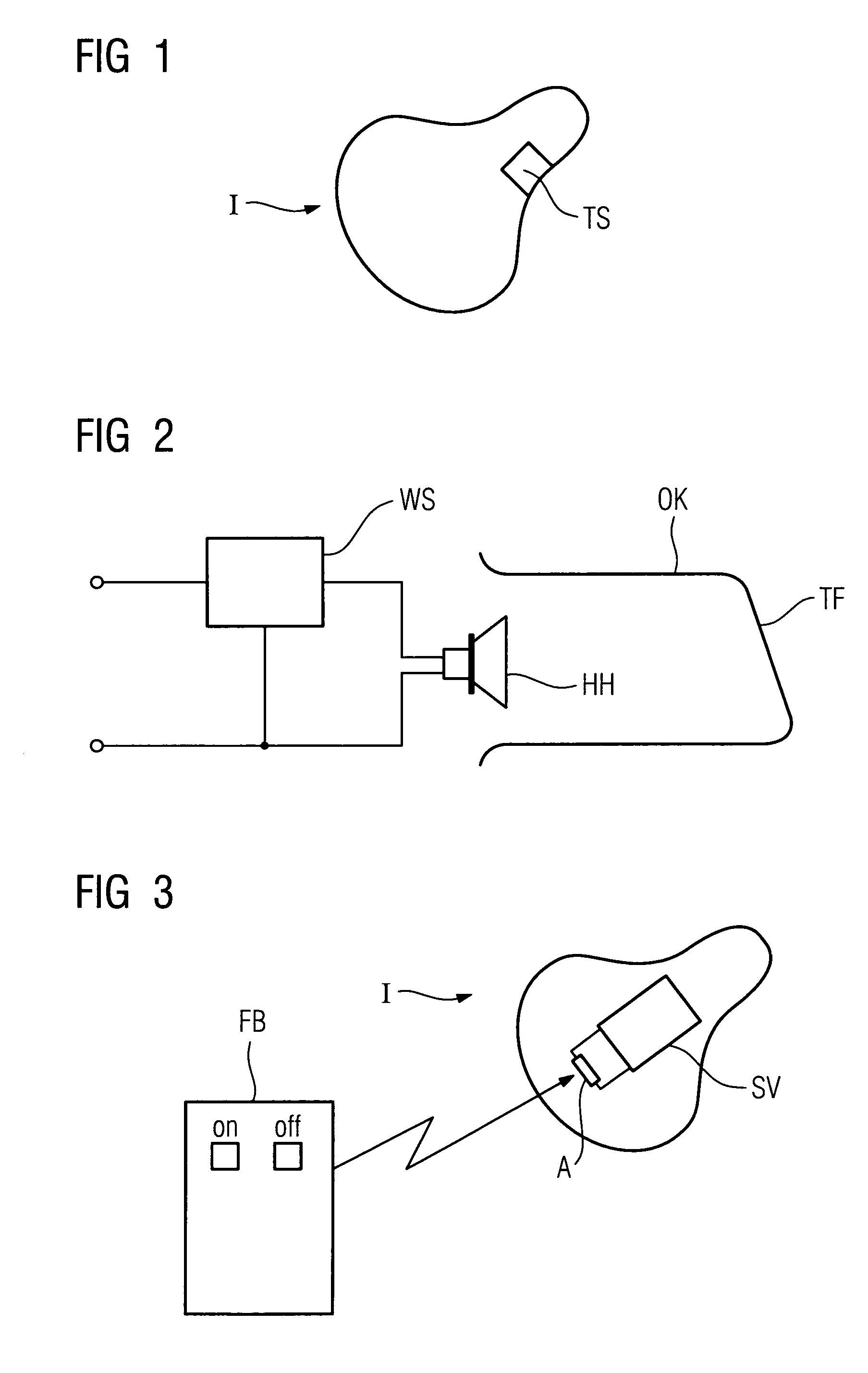 Hearing aid with a switching device for switching on and off and corresponding method