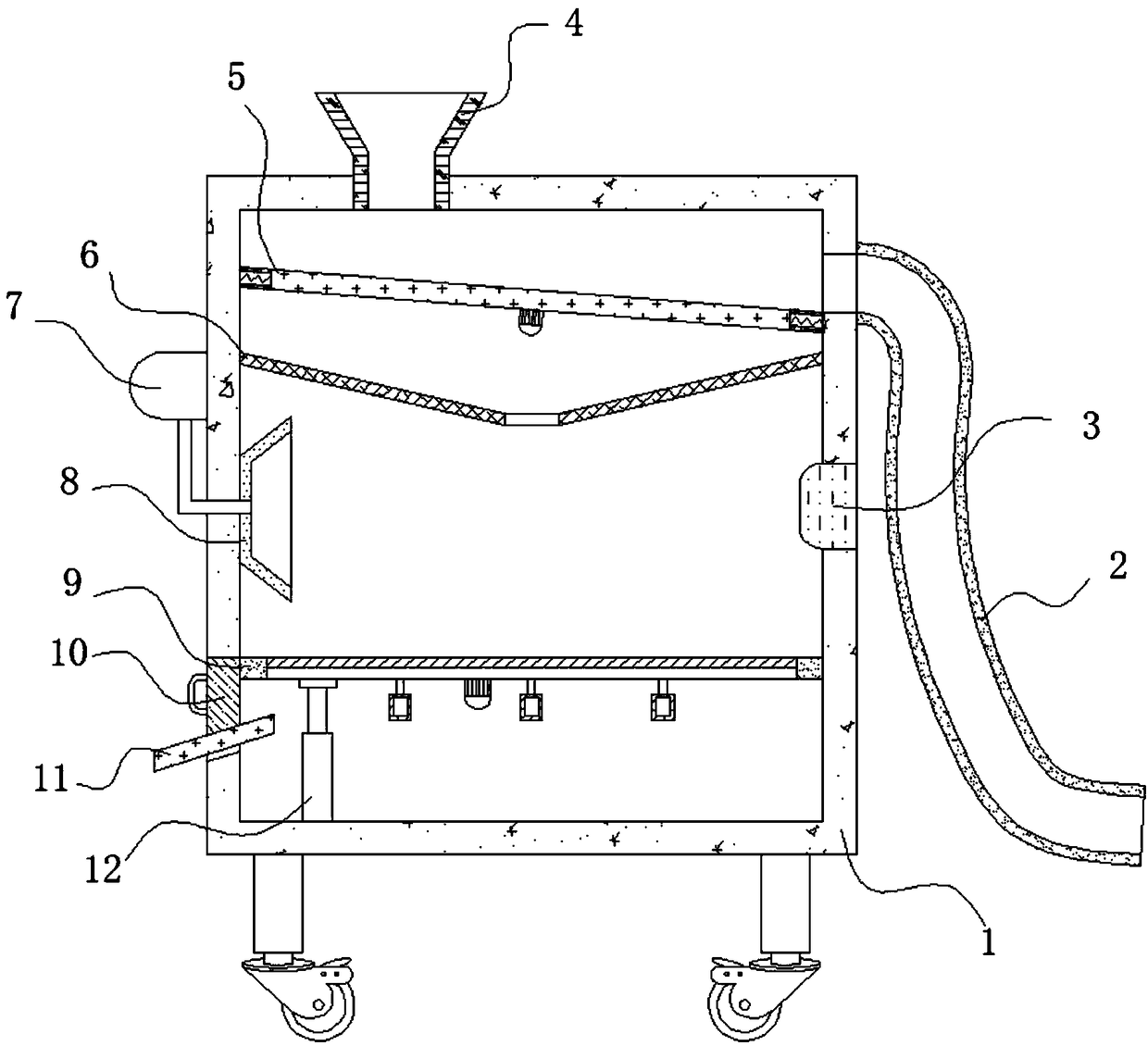 Rice screening device for removing impurities used in agricultural planting
