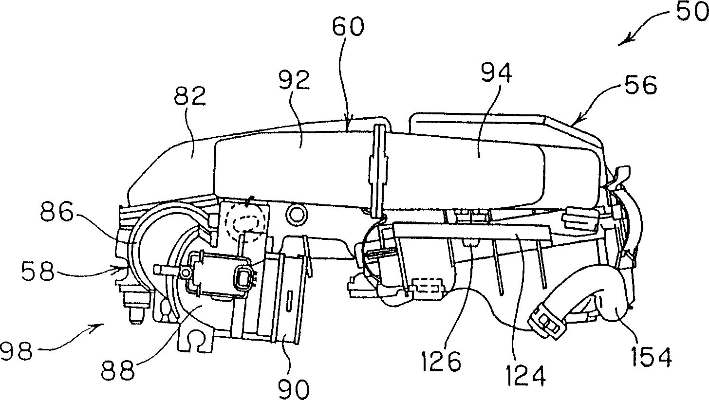 Air inlet structure for engine