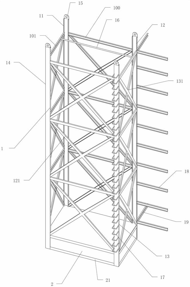 Square block mounting and positioning method