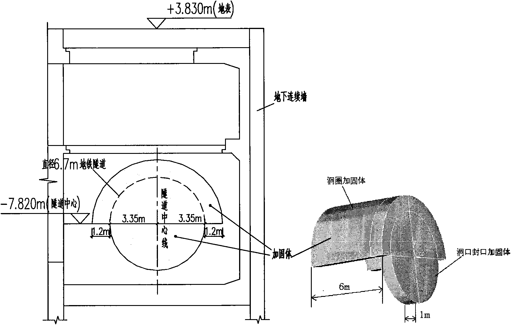 Method of reinforcing soil body for inlet and outlet cave mouths of tunnel shield