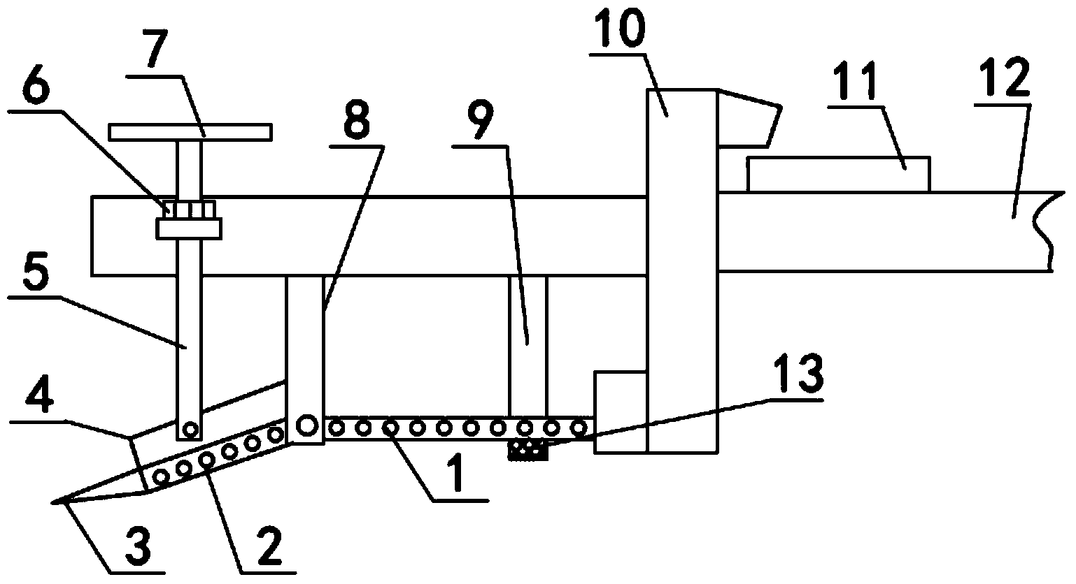 Adjustable excavation separating and harvesting device for potato harvester
