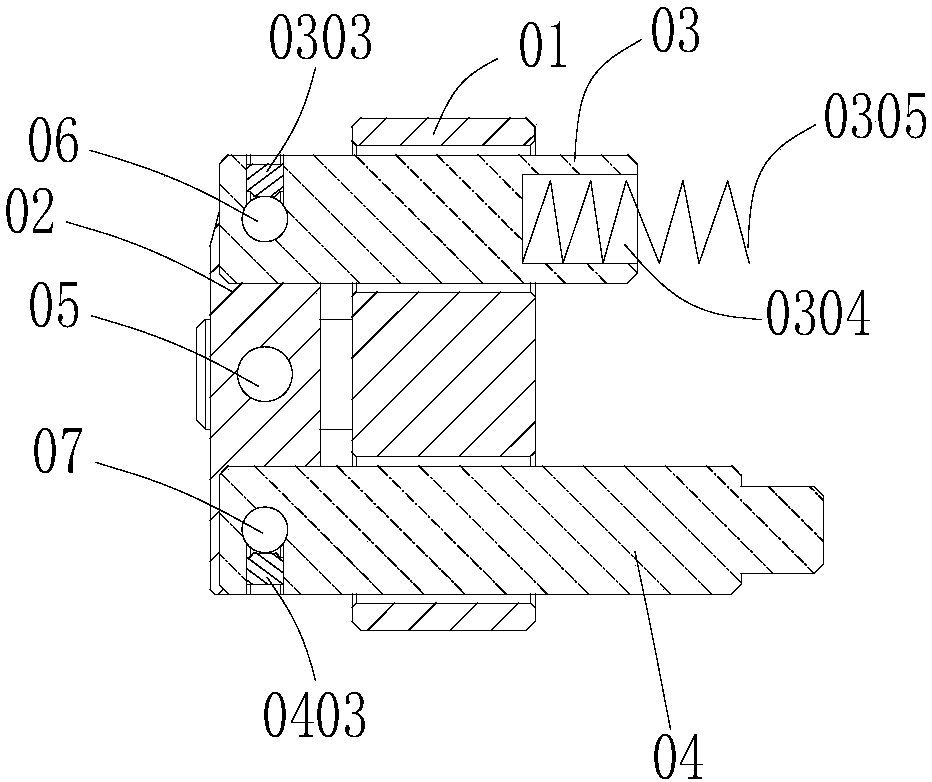 Self-lock device of lower self-rotating mold