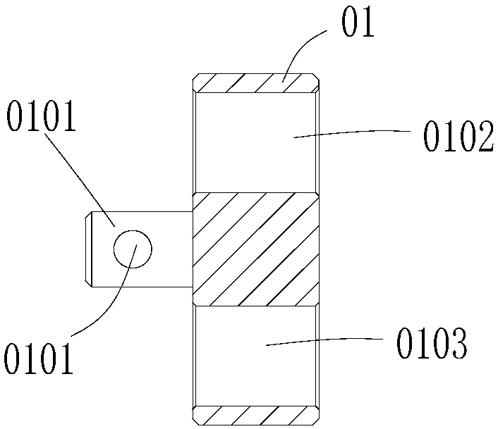 Self-lock device of lower self-rotating mold