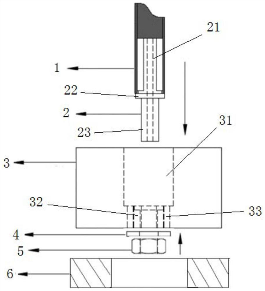 Positioning and pouring mold and method in clamping section of tubular sample