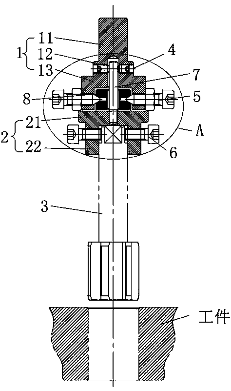 A reaming clamping device