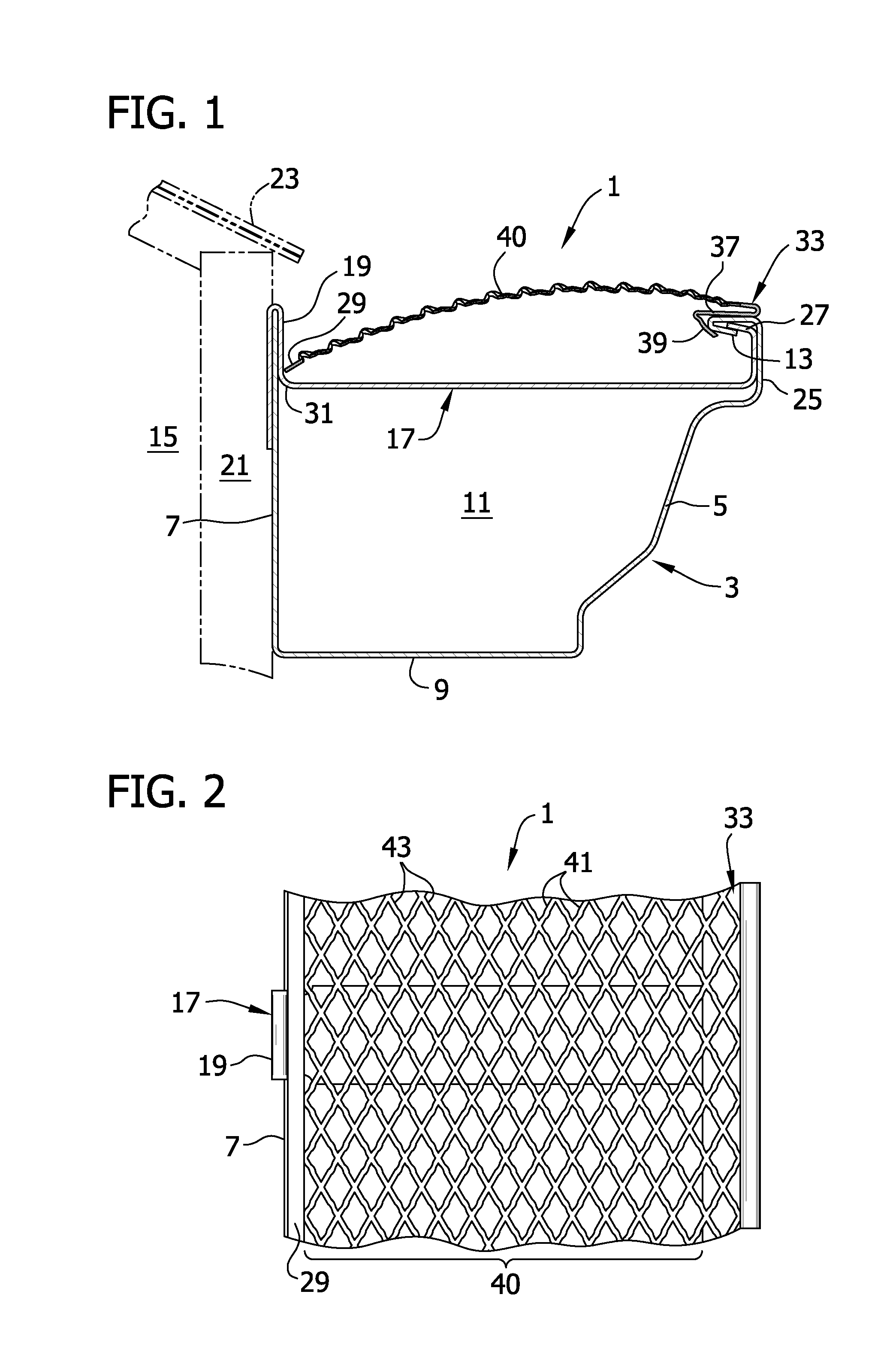 Method for making solid edge gutter screen