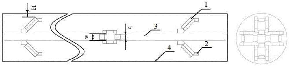 A drainage type insertion device in a heat exchange tube