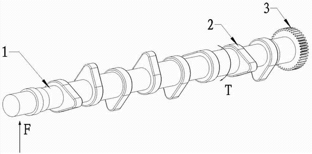 Laser cladding method for surface of automobile engine camshaft