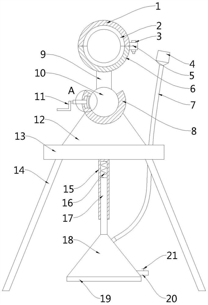 Stable bracket for erecting fire-fighting lance