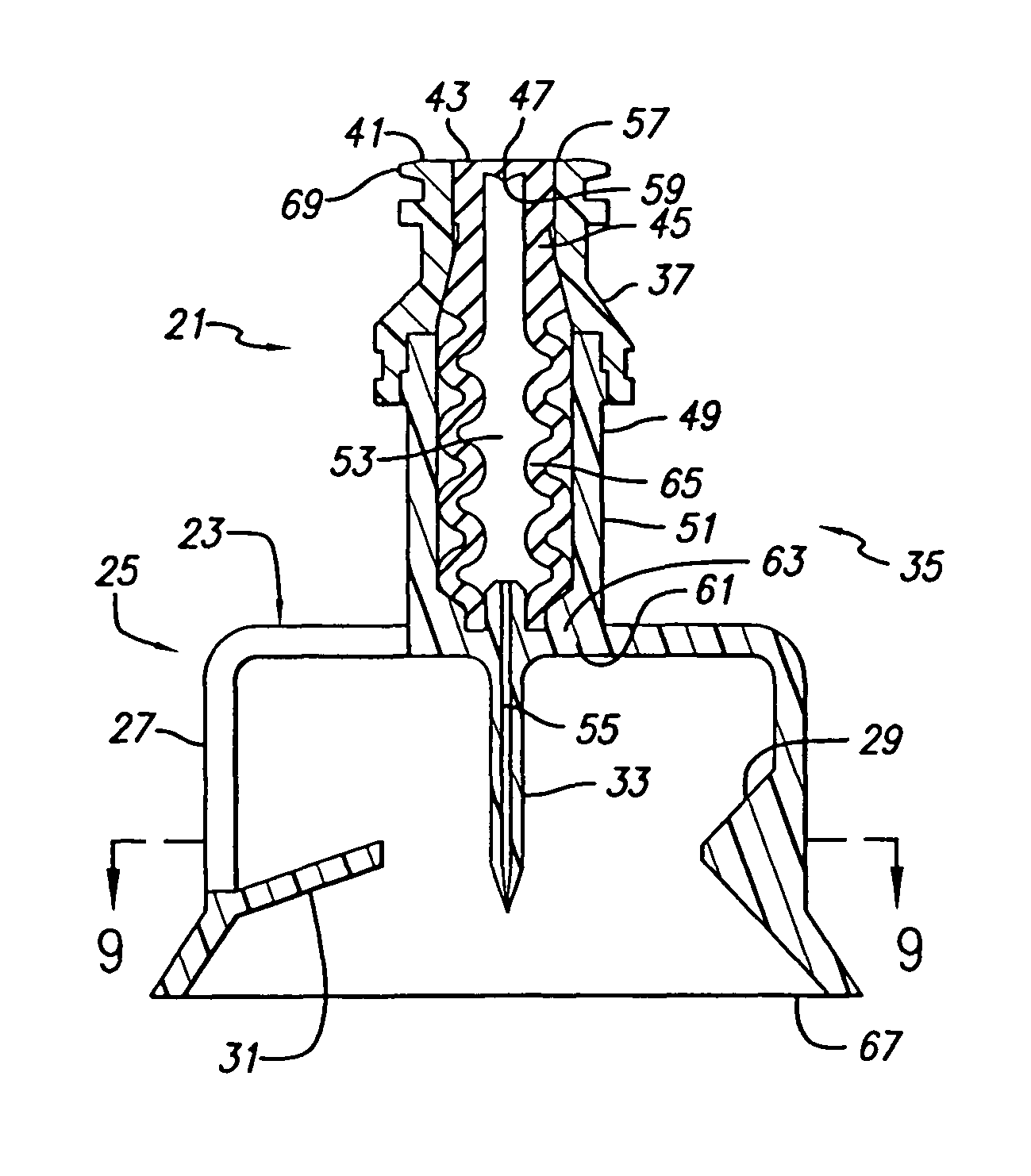 Vial adapter having a needle-free valve for use with vial closures of different sizes