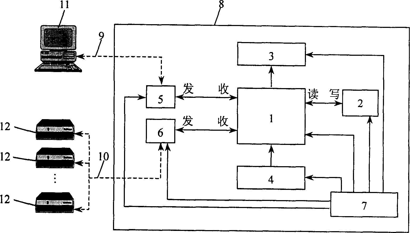 Device of self-recording and transmitting parameters of electric power