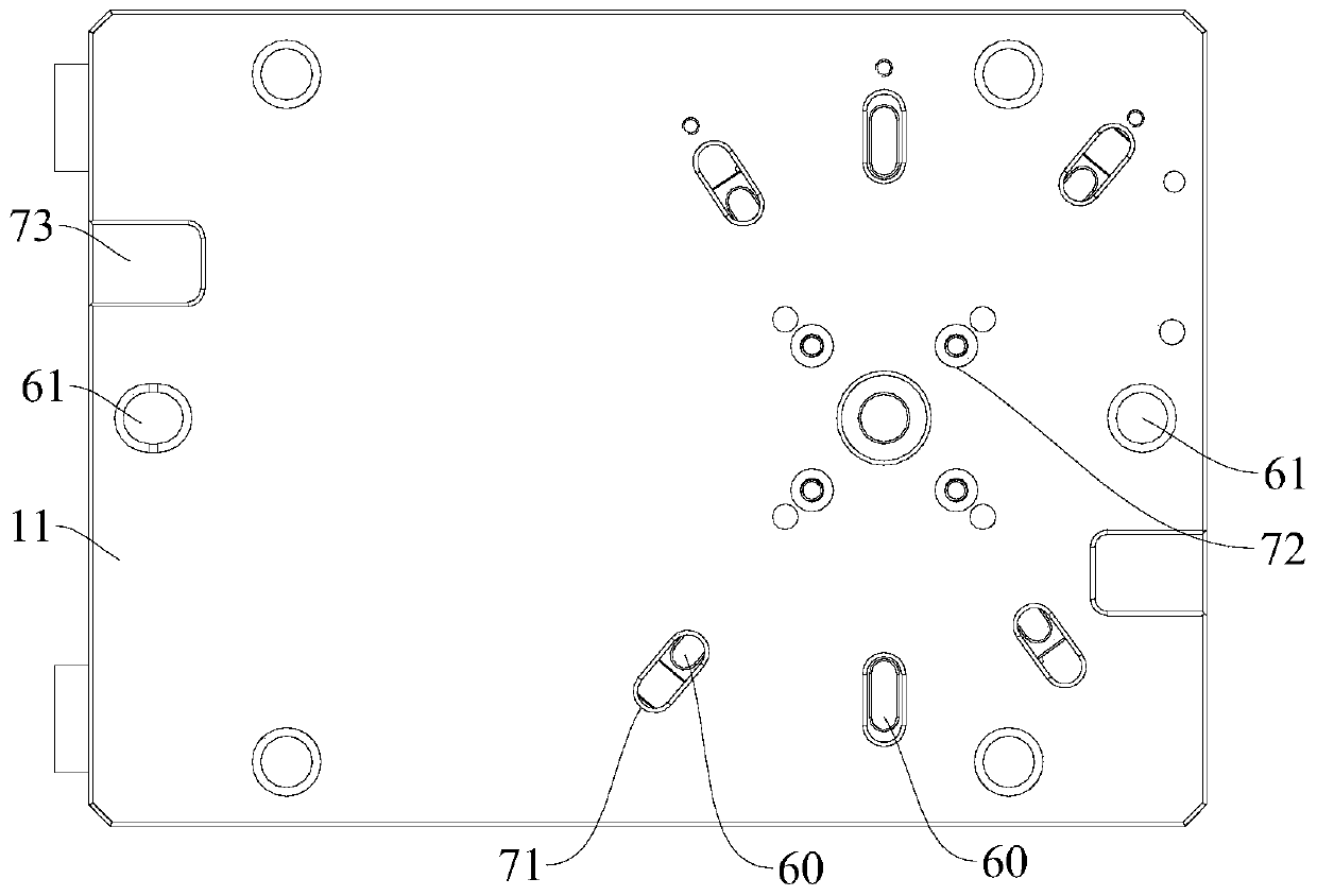 Jig, jacking structure and jig assembly