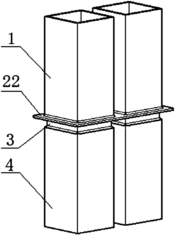 Modular steel frame connecting device and connecting method thereof