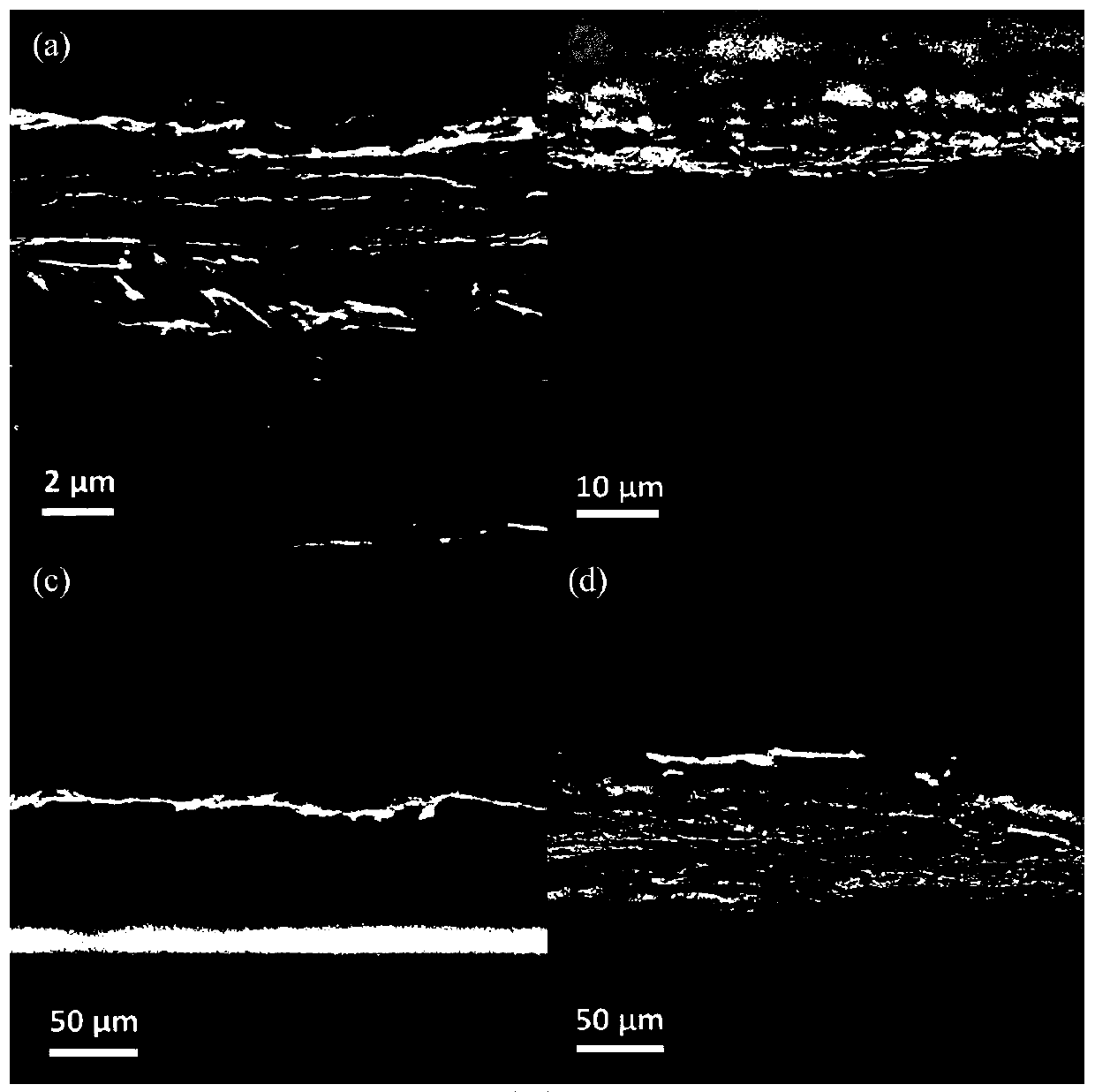 Self-supporting composite film for liquid-phase zinc ion battery and preparation method thereof