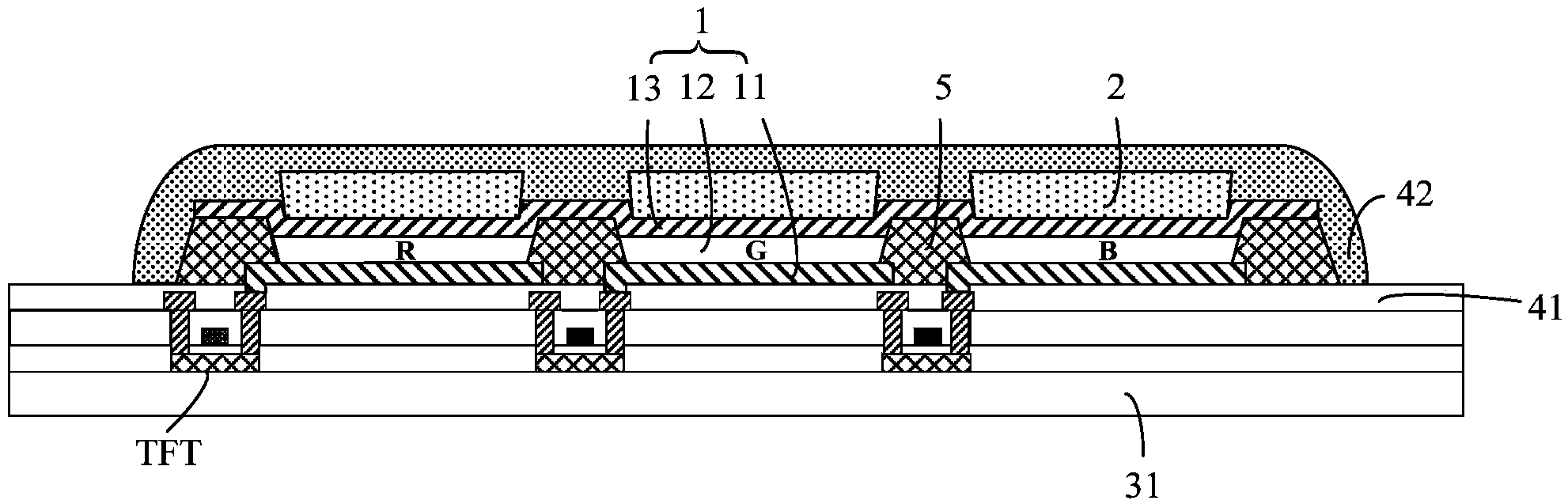 Array substrate, color film substrate and display device