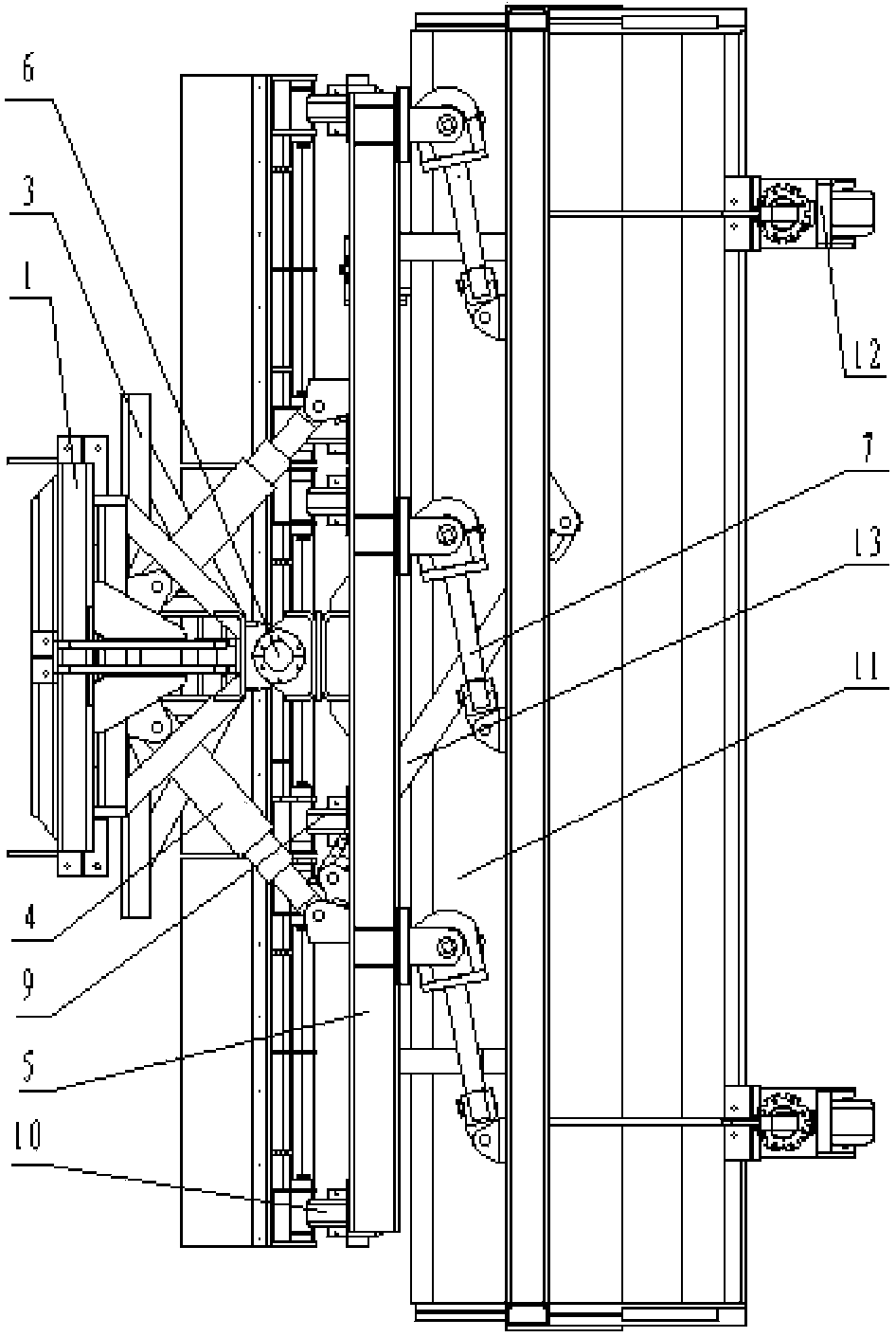 Rear working device for integrated linkage type snow remover