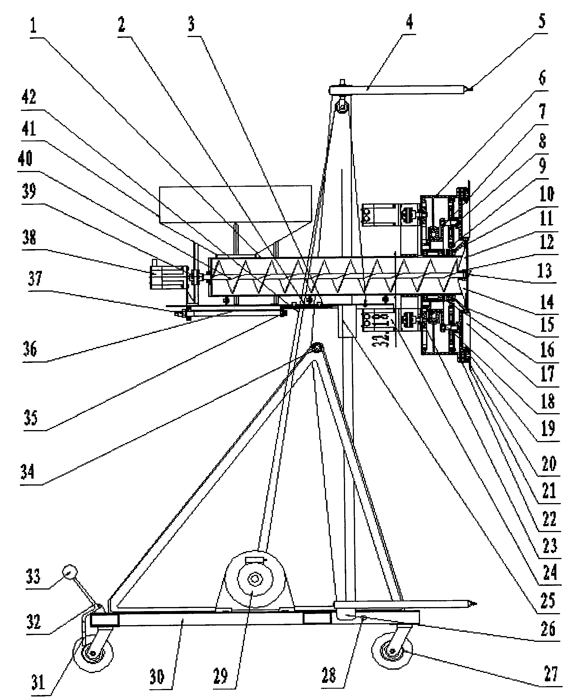 Differential type plastering device