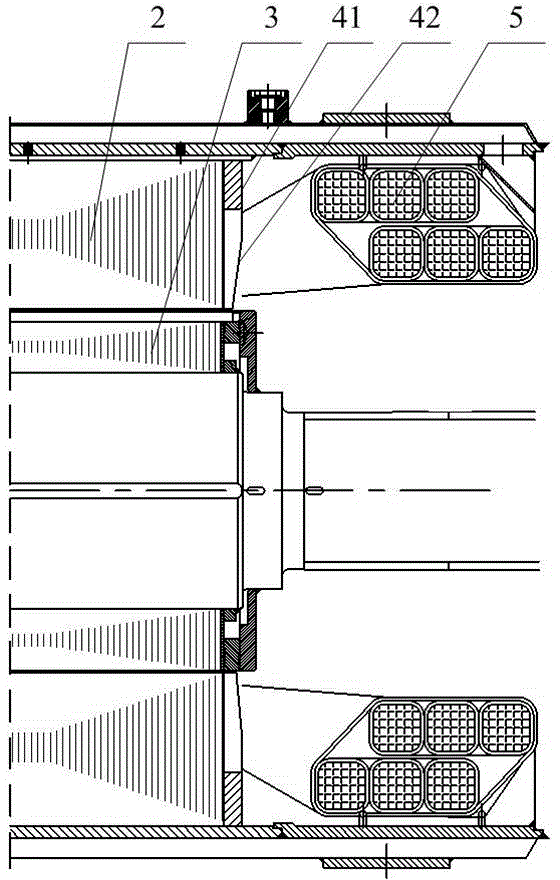 Water filling type submersible motor with improved stator iron core pressing rings