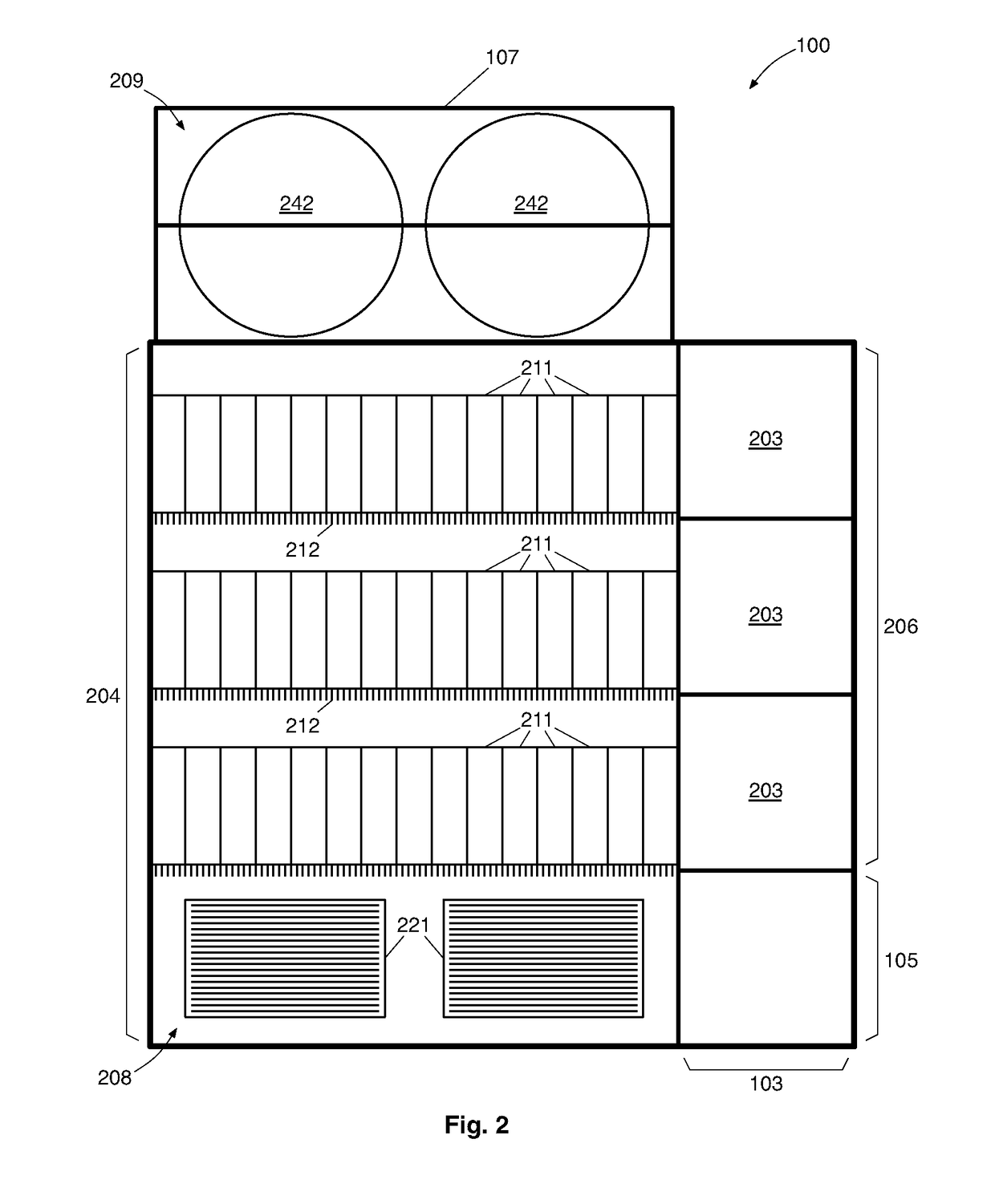 Energy efficient vertical data center