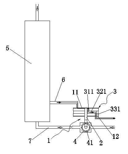 Ultrafiltration flow rate timed automatic mechanical flushing valve device