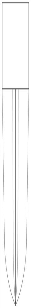 Punching needle, threading needle, system and method for making foam sandwich preform