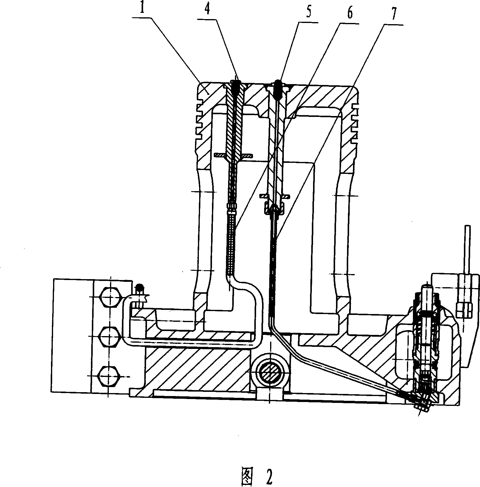 High efficiency diesel pile hammer and gas piston structure thereof