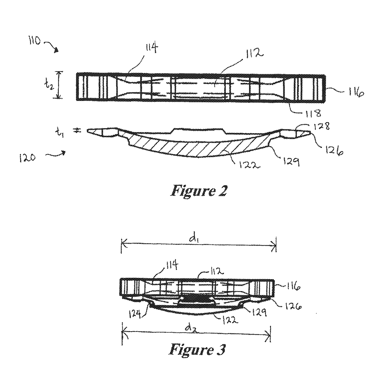 Two-part accomodating intraocular lens device