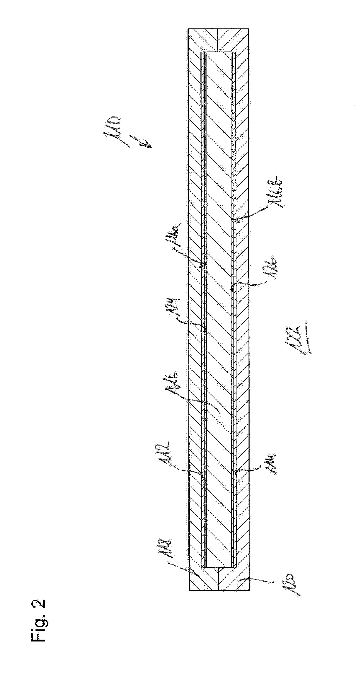 Heating device for a motor vehicle operating fluid tank with a PTC plastic element