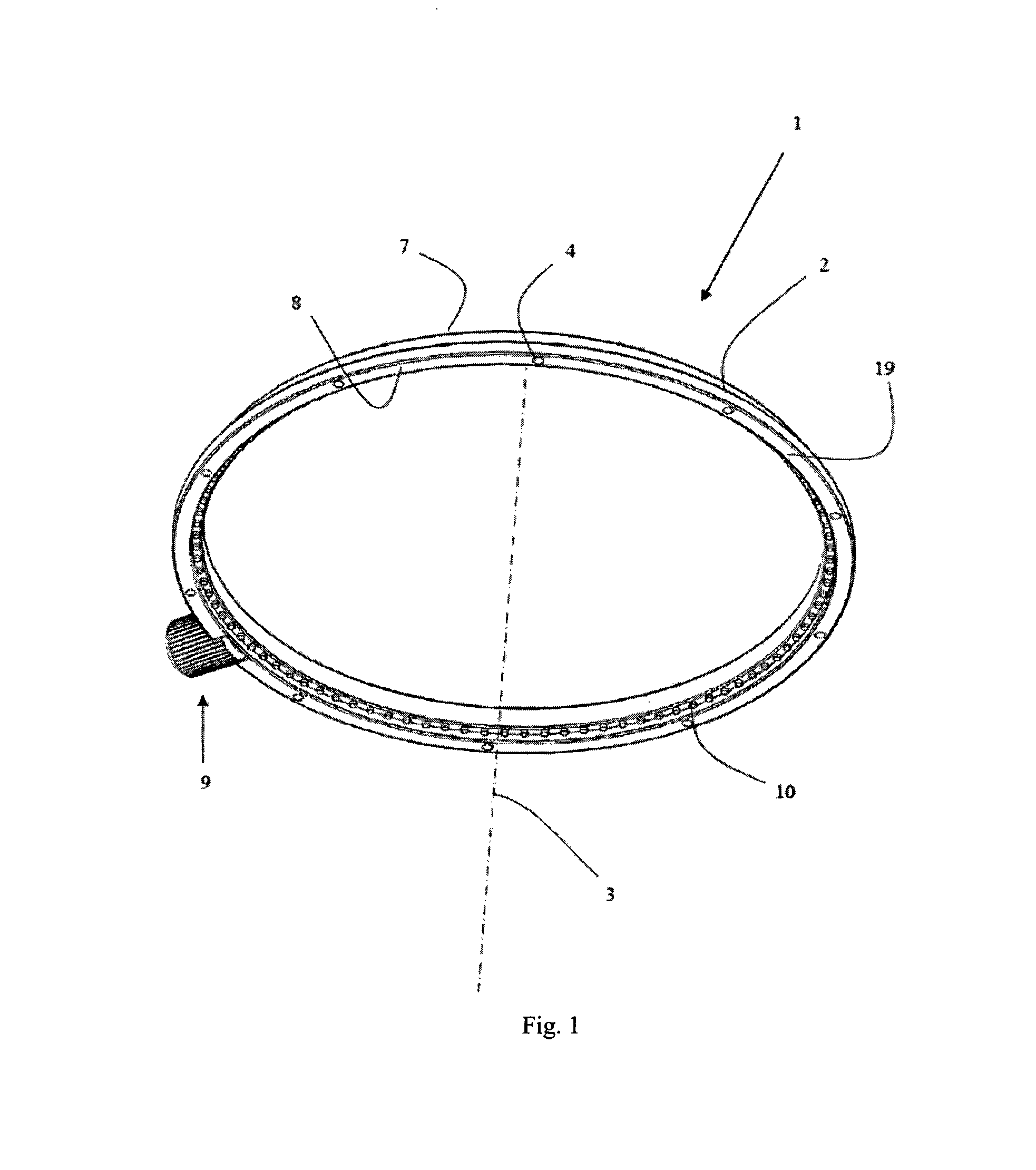 Tension adjustment hoop for a membrane of a musical instrument