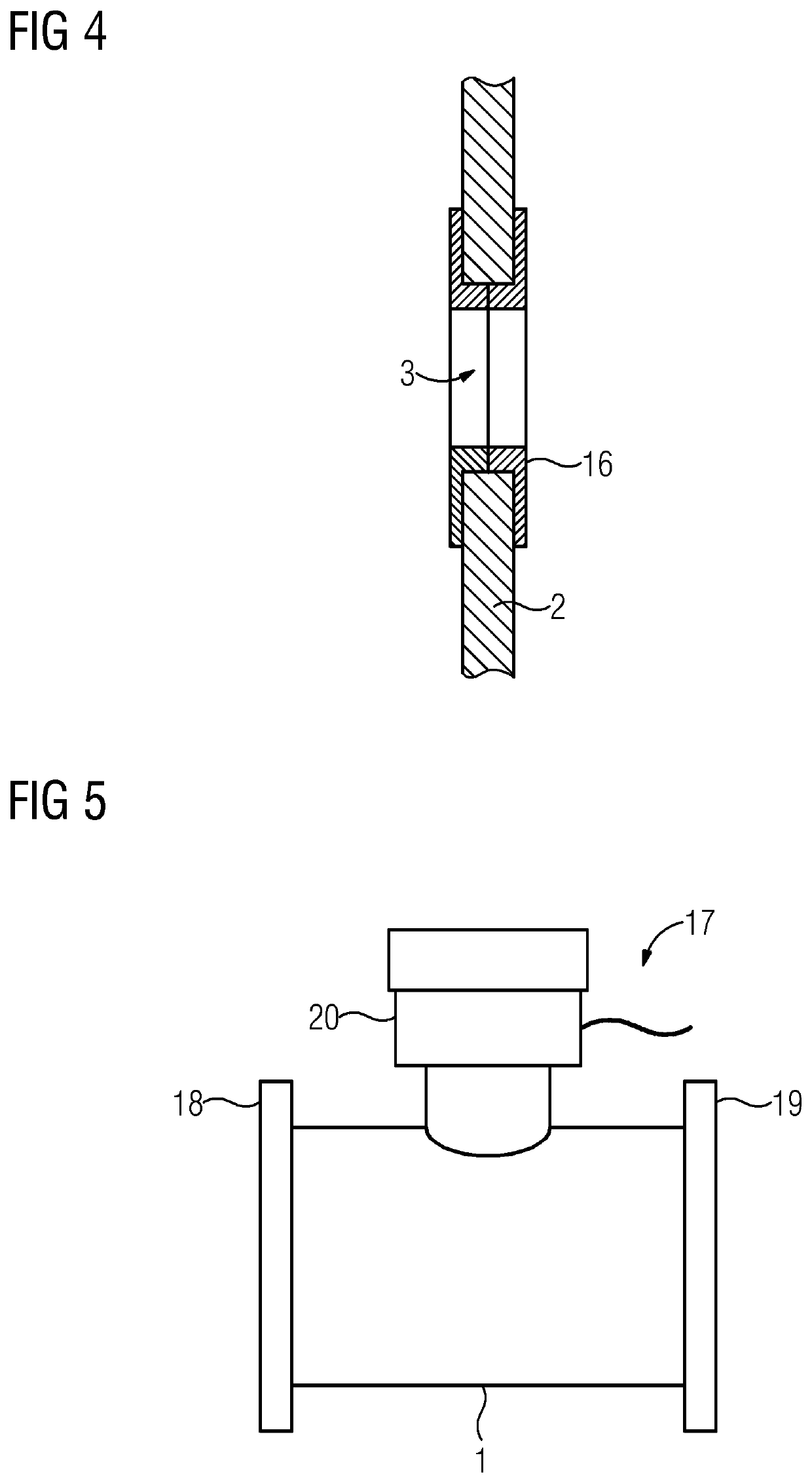 Flow measurement arrangement including a flow tube and an elastically deformable orifice plate with strain sensors