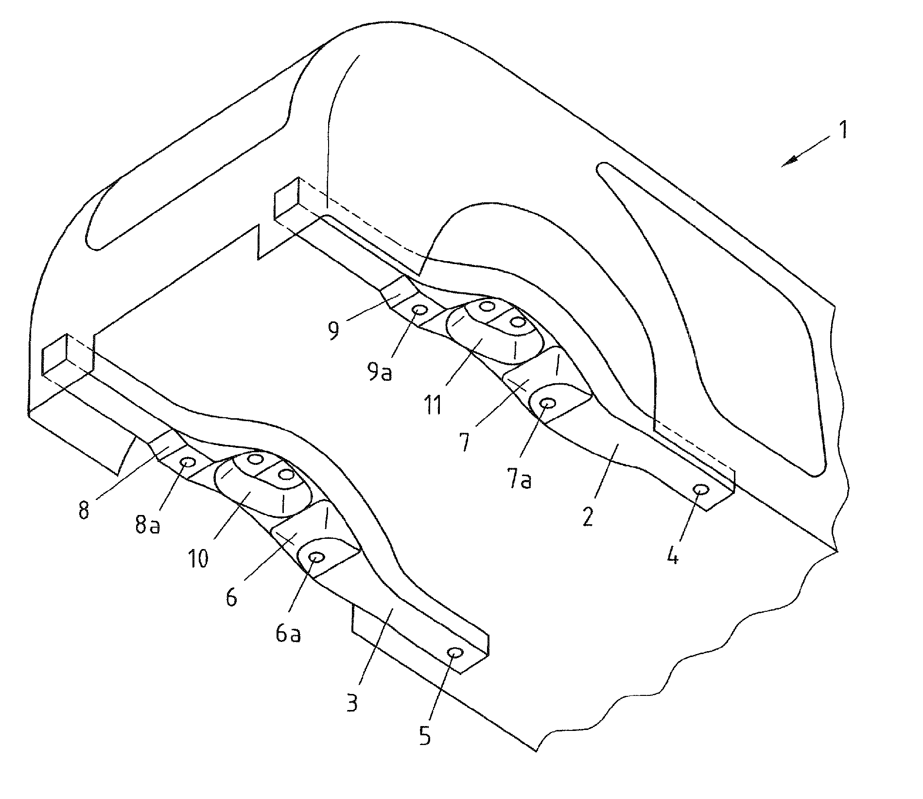 Vehicle chassis having modular rear axle construction