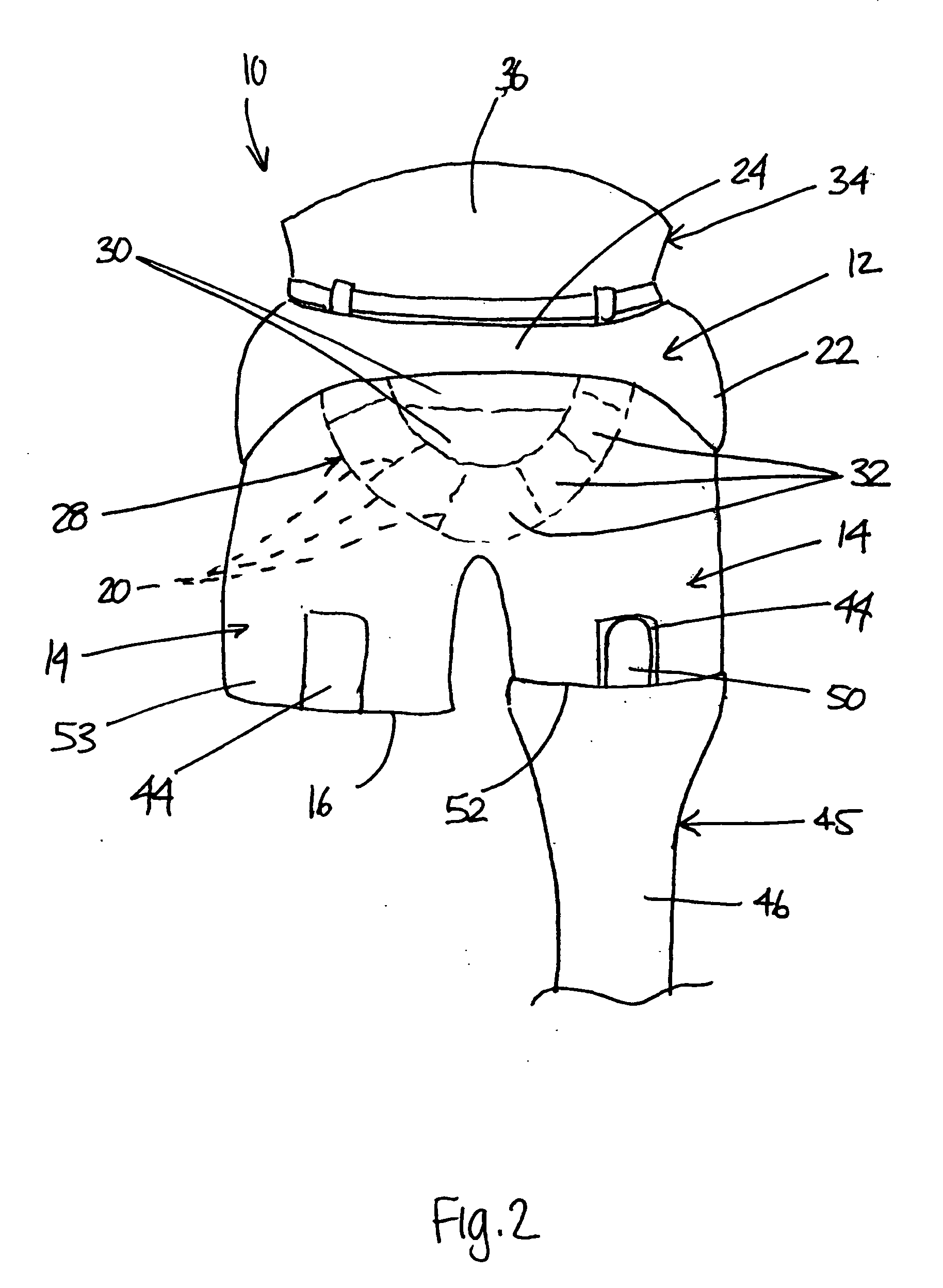Sports pant with outer shell and sock attachment system