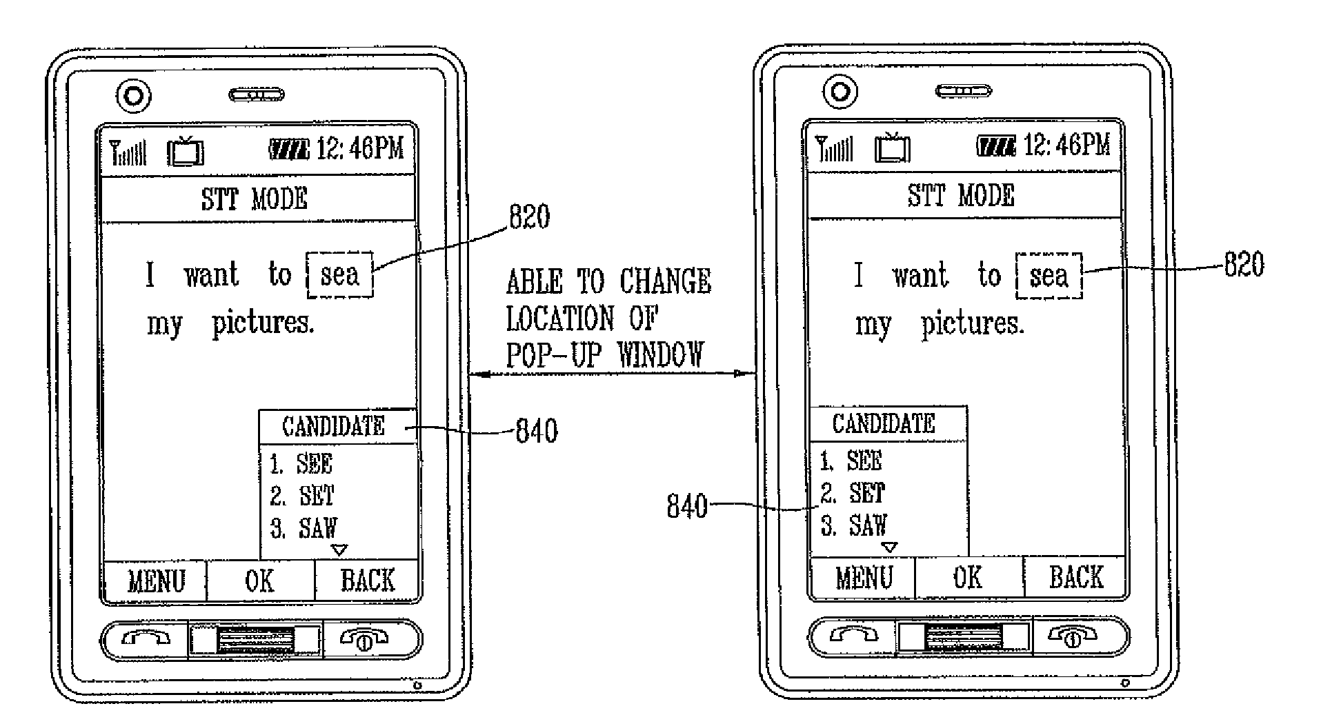 Mobile terminal and text correcting method in the same