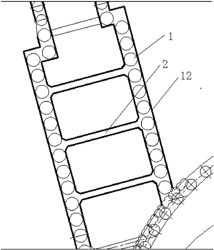 Slag trough structure and construction method for same