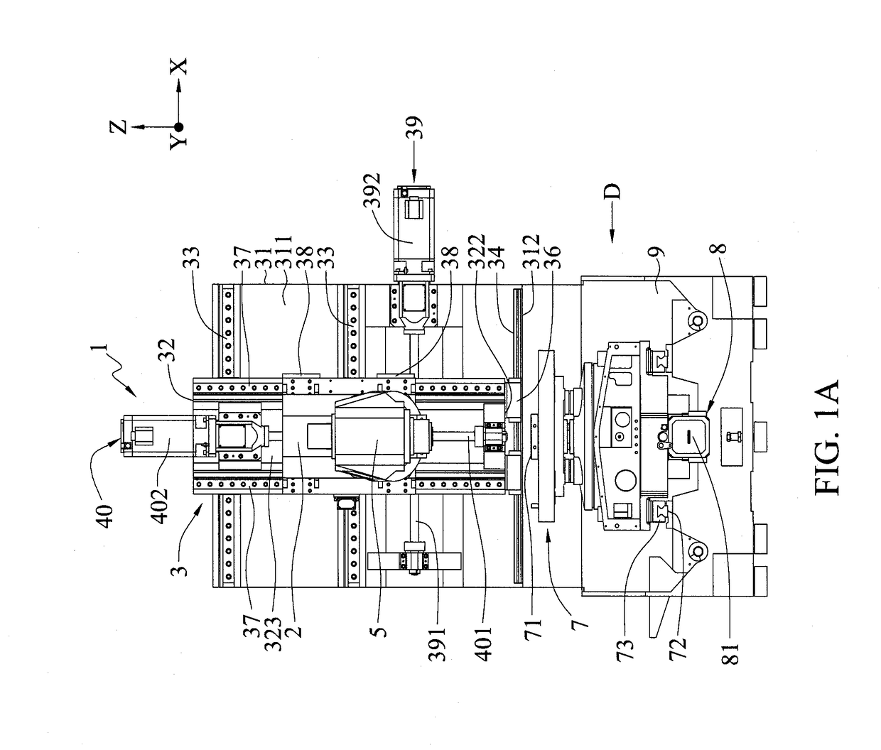 Machine tool and feed saddle structure thereof