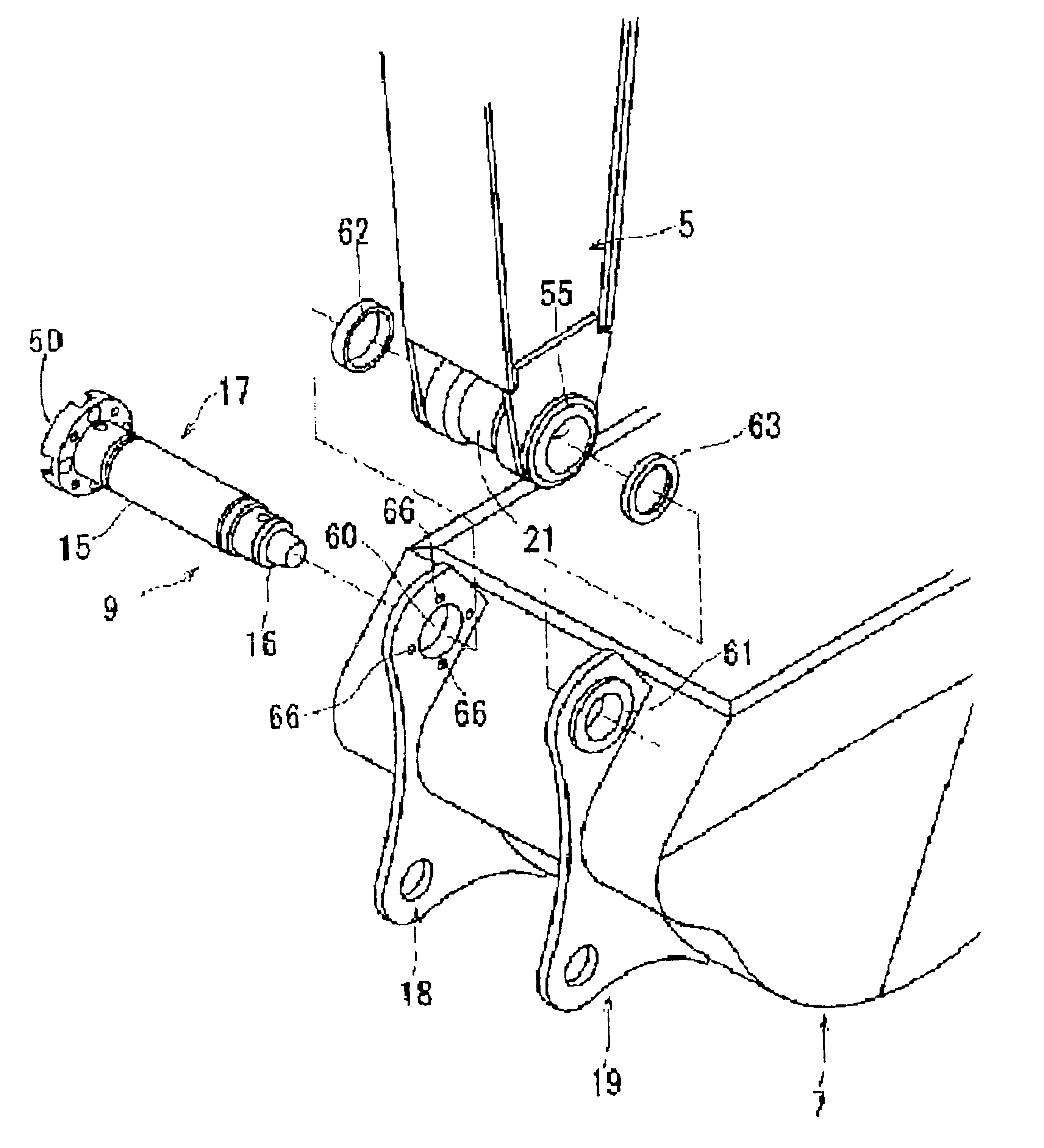 Pin assembly and implements connecting apparatus