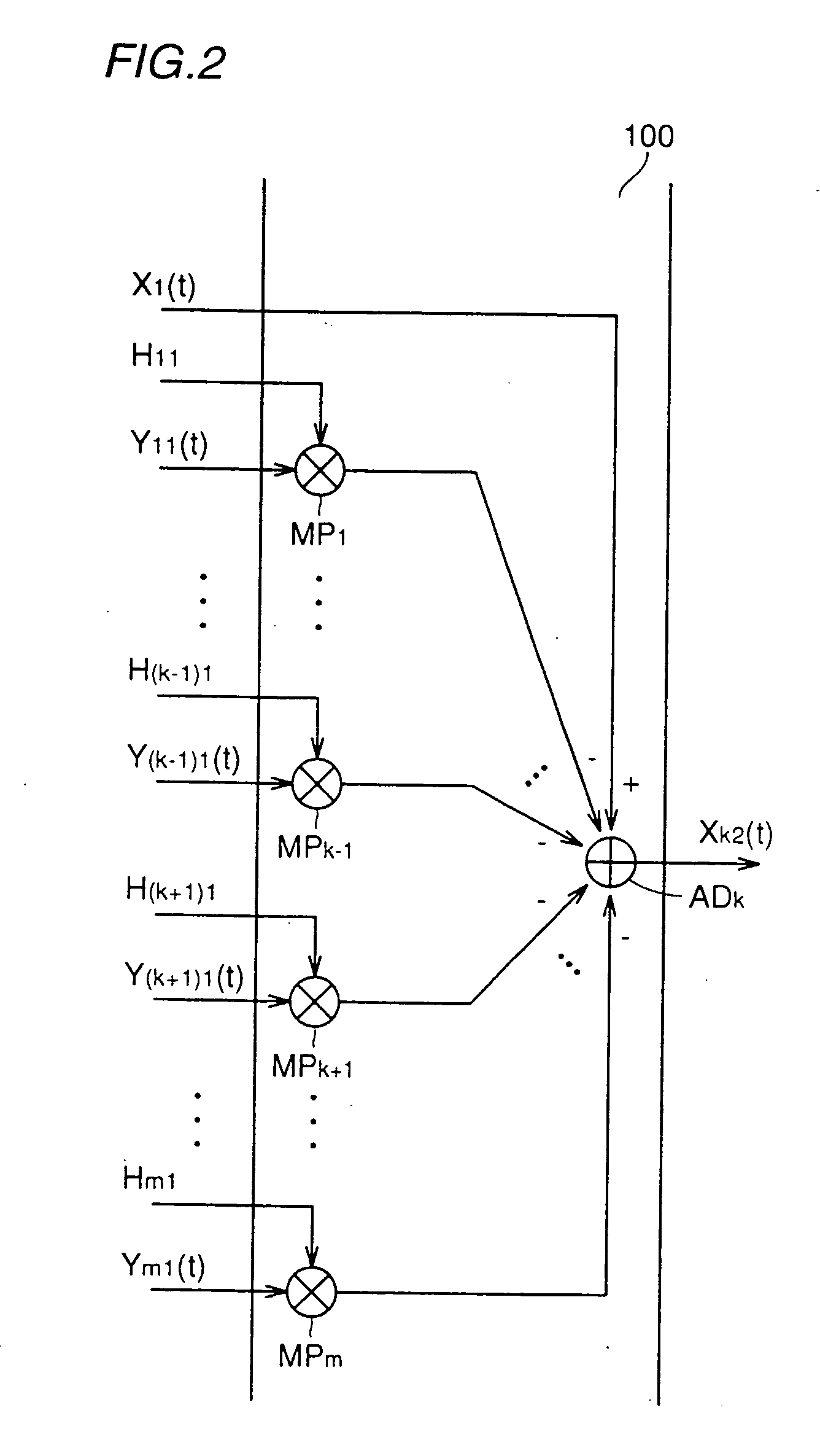 Radio reception system that can remove interference signal component