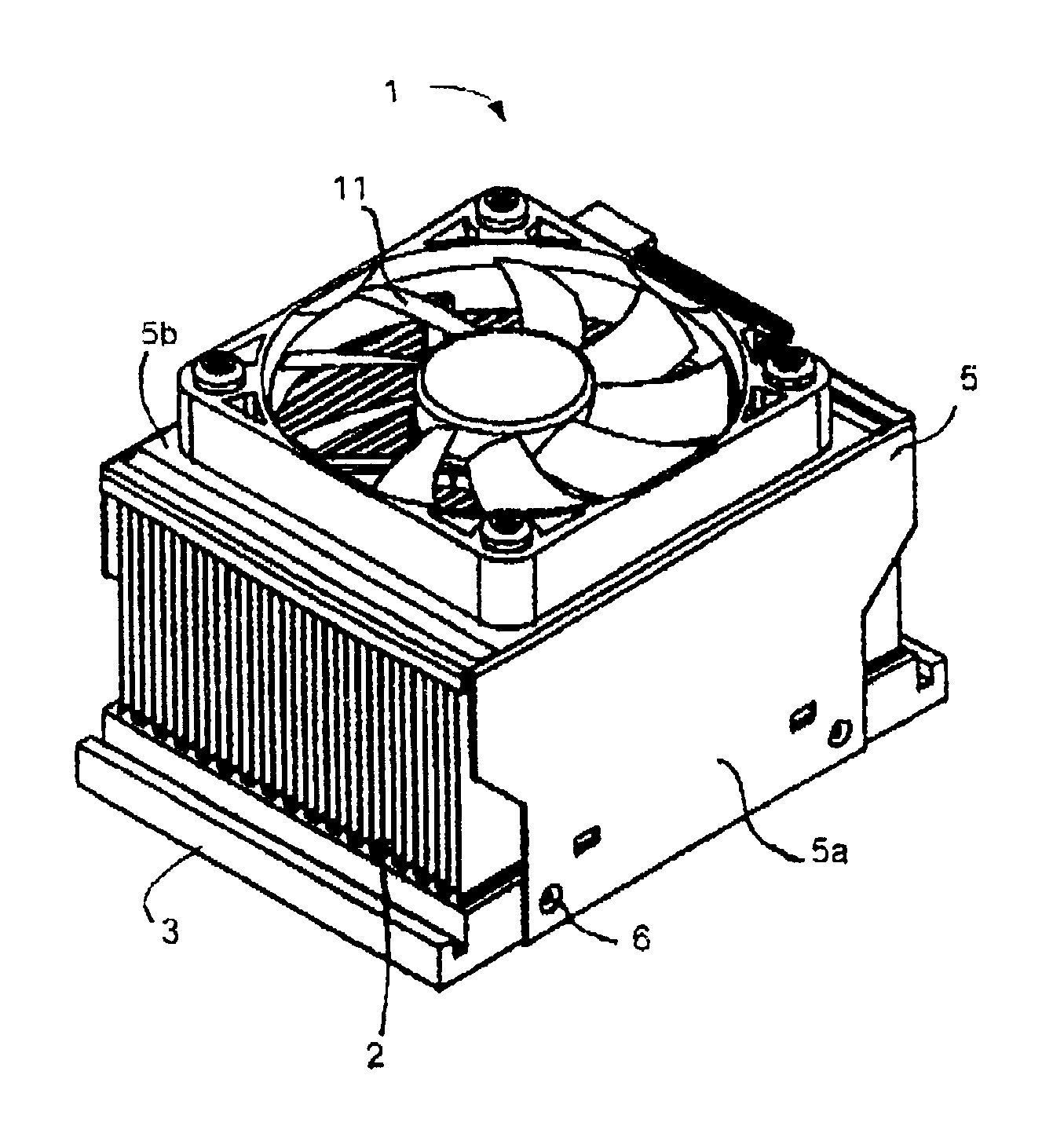 Folded-fin heat sink assembly and method of manufacturing same