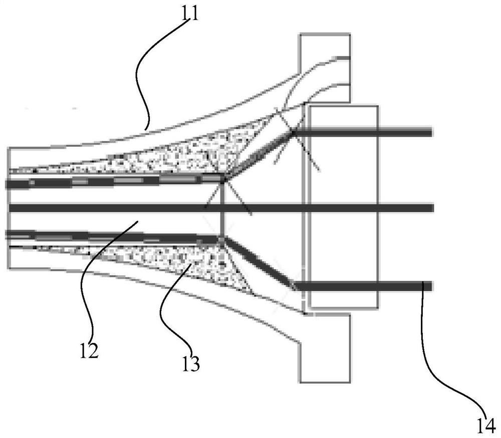 Anchor bearing plate horn mouth cleaning method