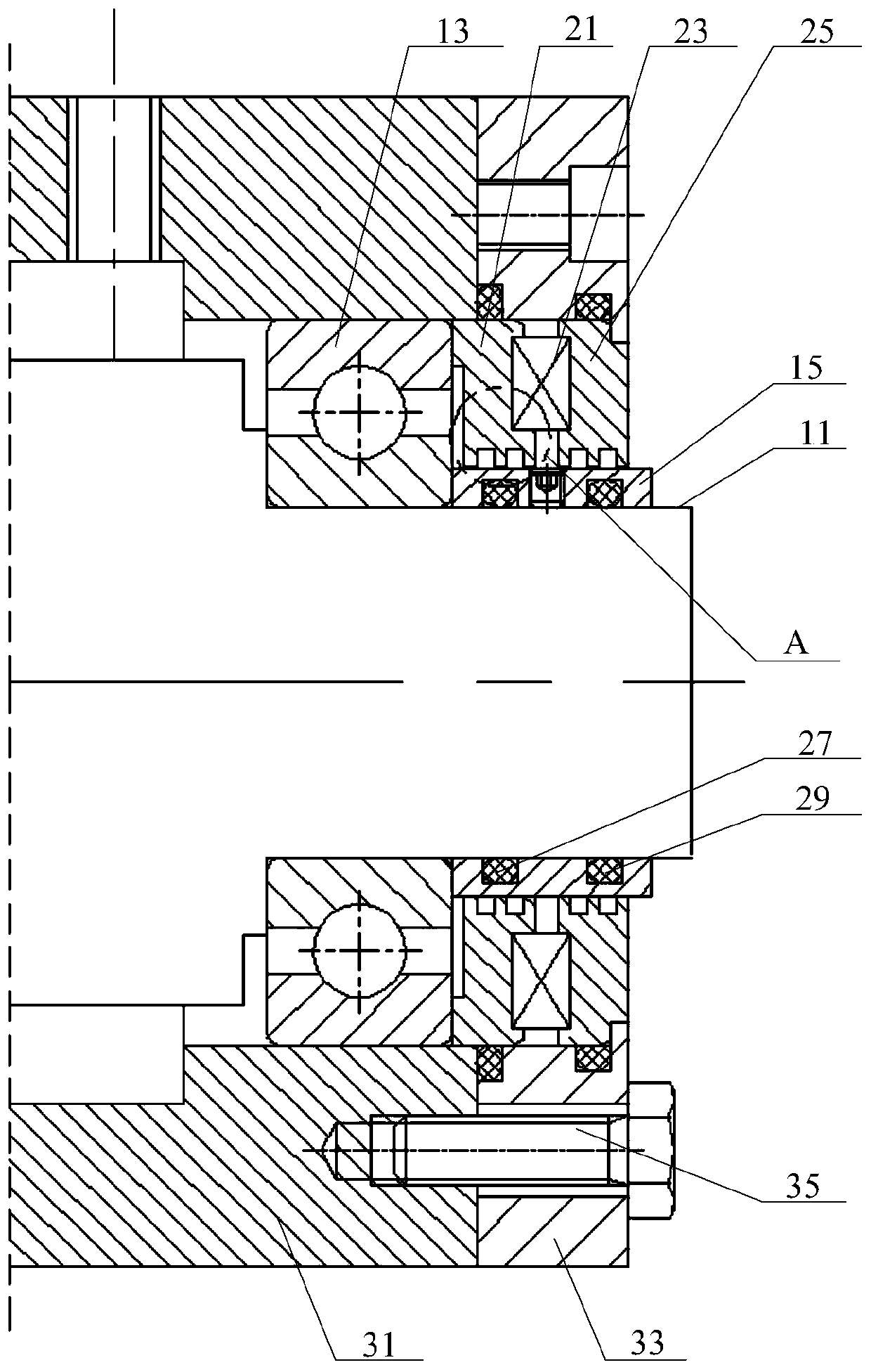 Sealing device and bearing box system