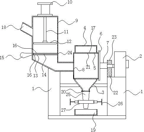 Adjustable double-stage-rotation purifying device